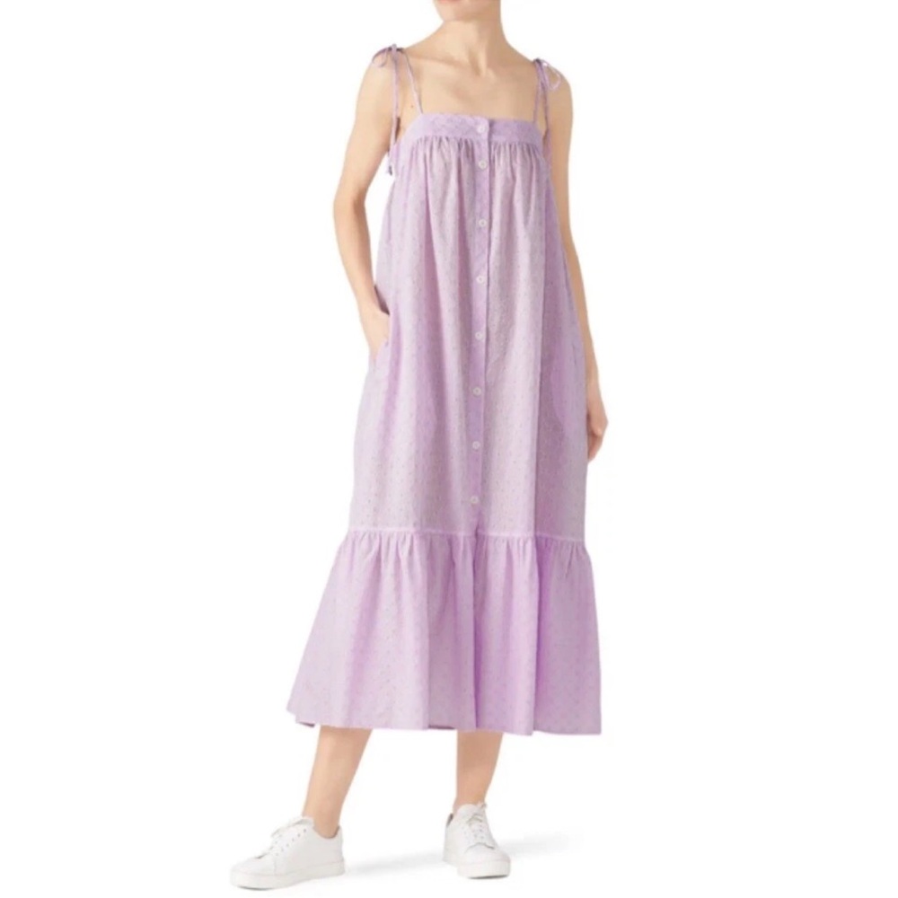 MDS Stripes Lavender Eyelet Dress Size 10 US $525 - Picture 17 of 17